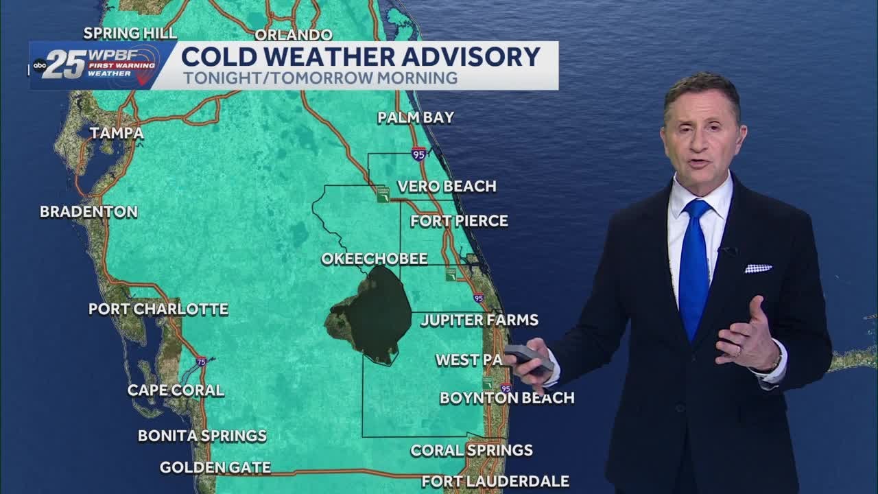 Impact weather for South Florida with rain, cold temps and wind chills in 20s & 30s