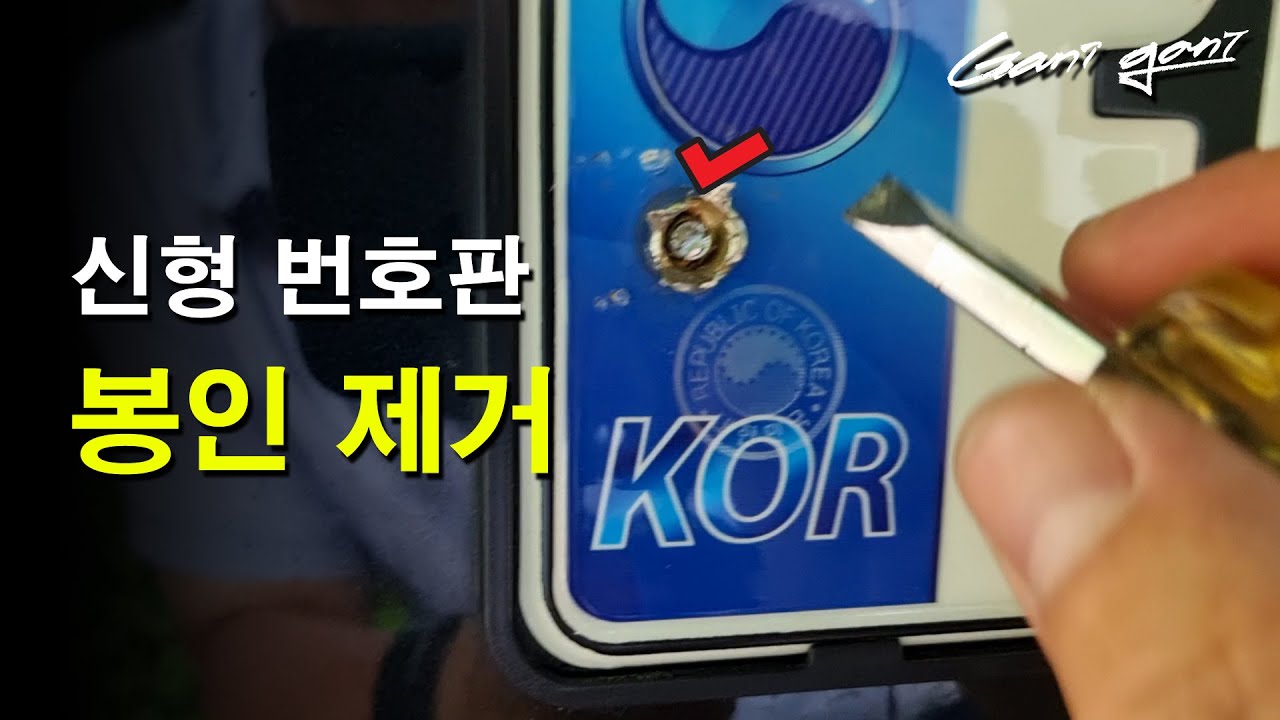 ★뜯는게 대세라던데 / 비봉인 번호판으로 교체 ★ - 가니가니