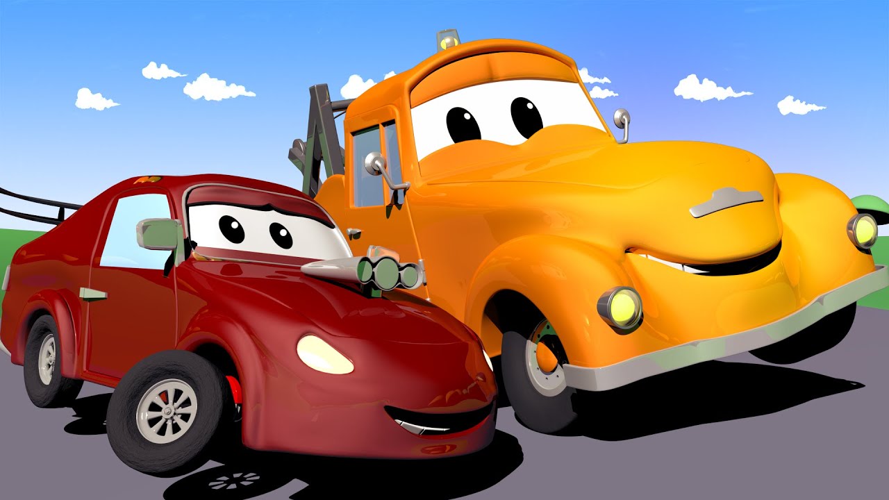 Bärgningsbilen Tom - Racerbilen Lille Jerry Körde För Snabbt! - Bilköping 🚗 Tecknade serier