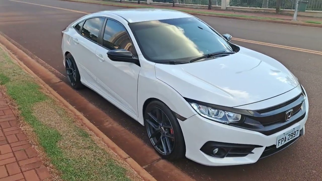 Civic G10 2017 EXL pneu 235/40r19 com molas Eibach