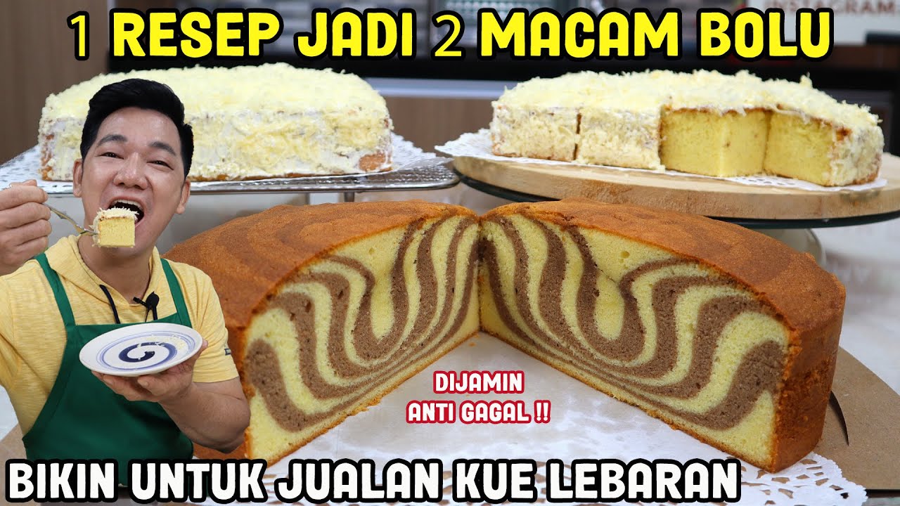 1 Resep Jadi 2 Macam BOLU (BOLU ZEBRA & BOLU JADUL) Ayo Buat Ini Untuk JUALAN Kue Lebaran