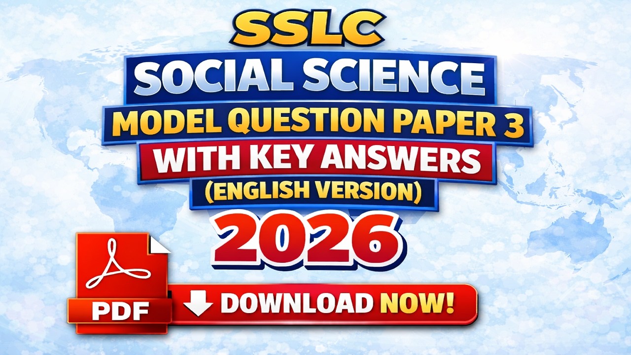 sslc social science model question paper 3 with key answers (English version)