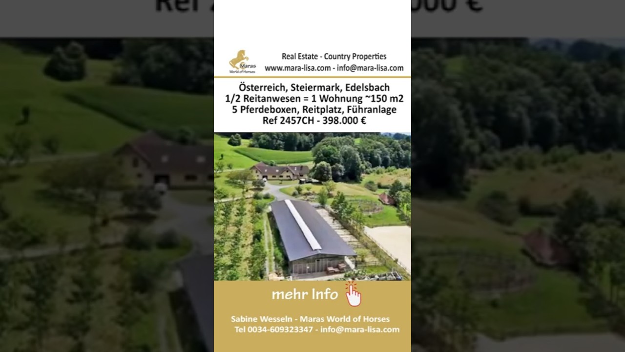 Ref2457CH #Österreich, #Steiermark, #Ebersbach - #Wohnung mit #Pferdestall zu verkaufen!