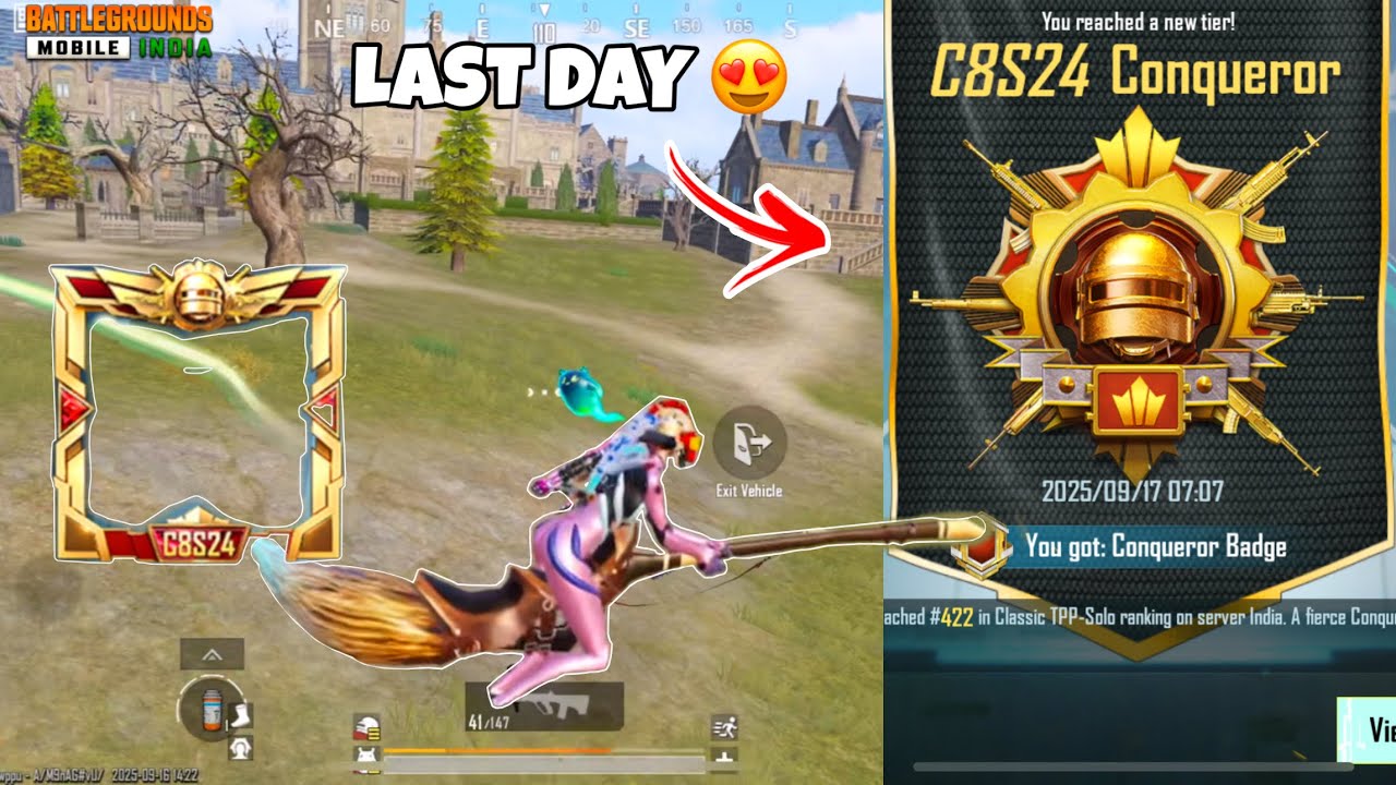 JUST IN TIME 😍FINALLY SOLO CONQUEROR DONE ON LAST DAY🔥BGMI SOLO CONQUEROR TIPS AND TRICKS