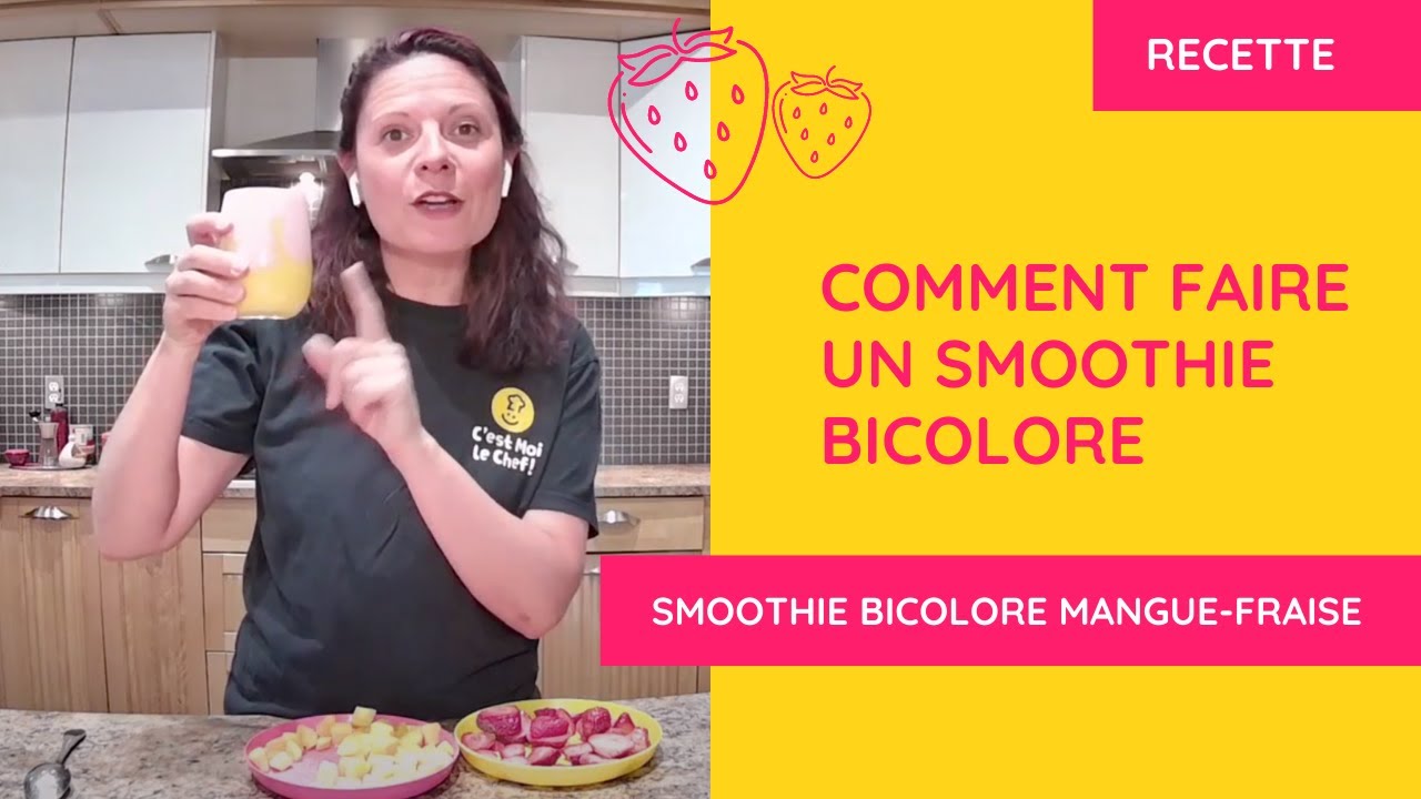 Smoothie mangue-fraise facile