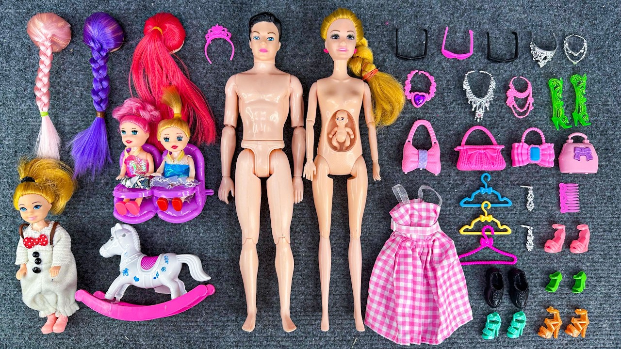 13 Minutes Satisfying with Unboxing Barbie Family Playset, Doll Dressup Set Toys ASMR | Review Toys