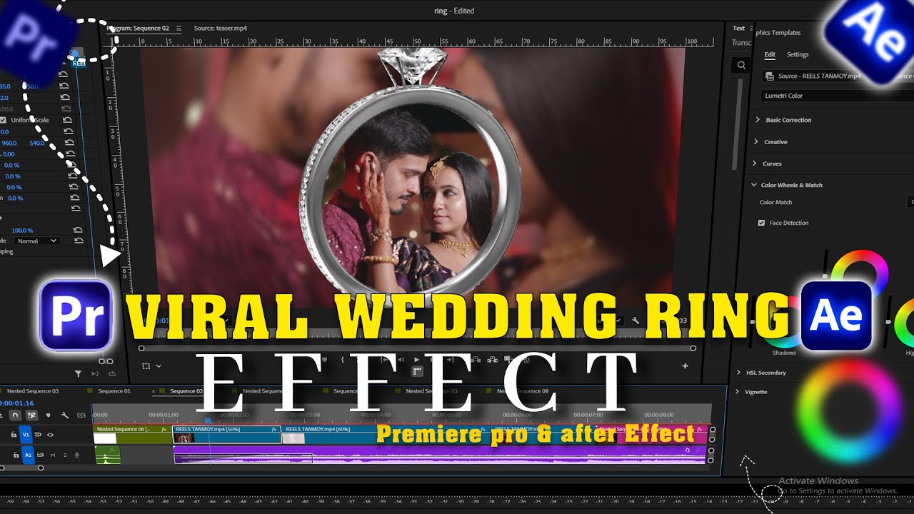 Trending 'VIRAL' Wedding Ring Video Effect in Premiere Pro & After Effect || Hindi Tutorial