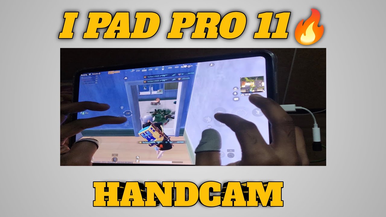 I PAD PRO 11 PUBG/BGMI TEST 🔥M4 chip😊||FULL GYRO +6FINGER GAMEPLAY +HANDCAM