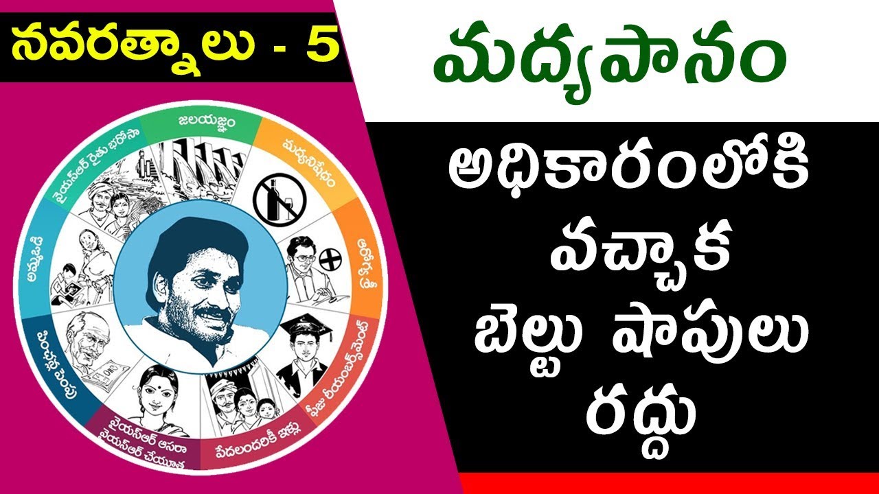 YS Jagan Mohan Reddy's Promises | #Navaratnalu 5 | #Madyapanam