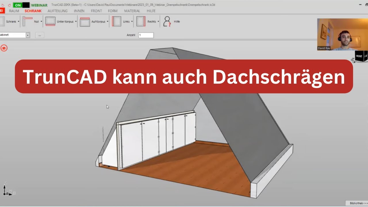 So planst du einen Drempelschrank mit TrunCAD | Webinar