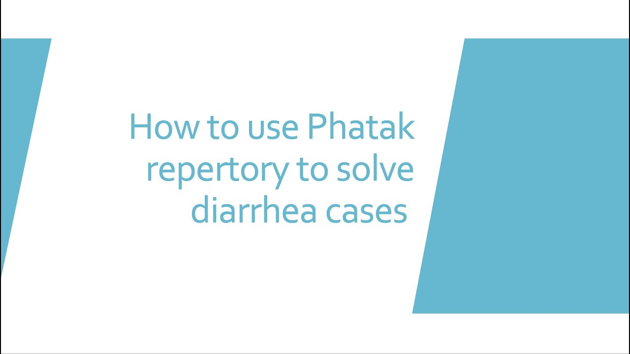 How to treat diarrhea using phatak repertory