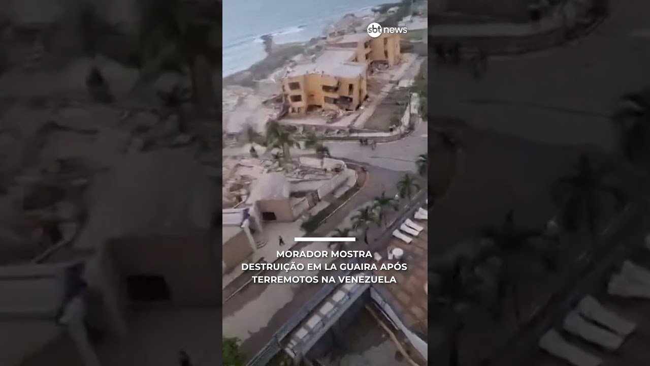 Morador mostra destrui&ccedil;&atilde;o em La Guaira ap&oacute;s terremotos na Venezuela |  #sbtnews