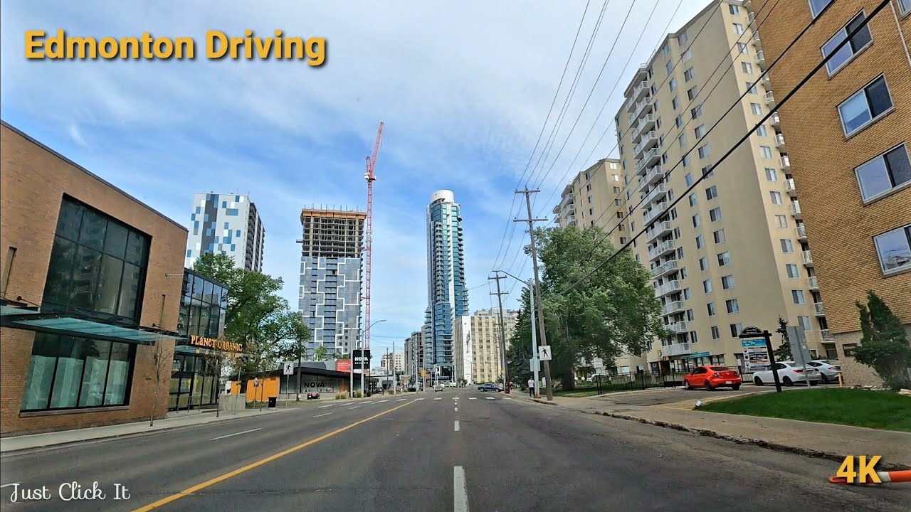 Driving around Westmount Neighborhood, Edmonton, AB, Canada