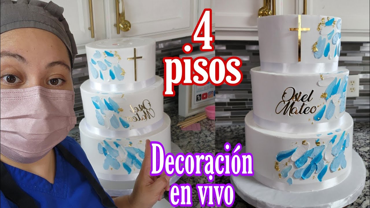 Pastel Bautizo 4 niveles