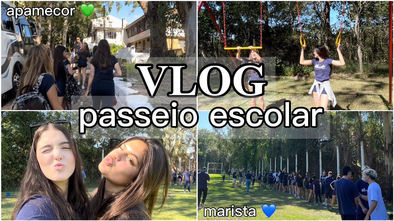 VLOG passeio escolar marista| gincanas com as turmas do 1 do médio