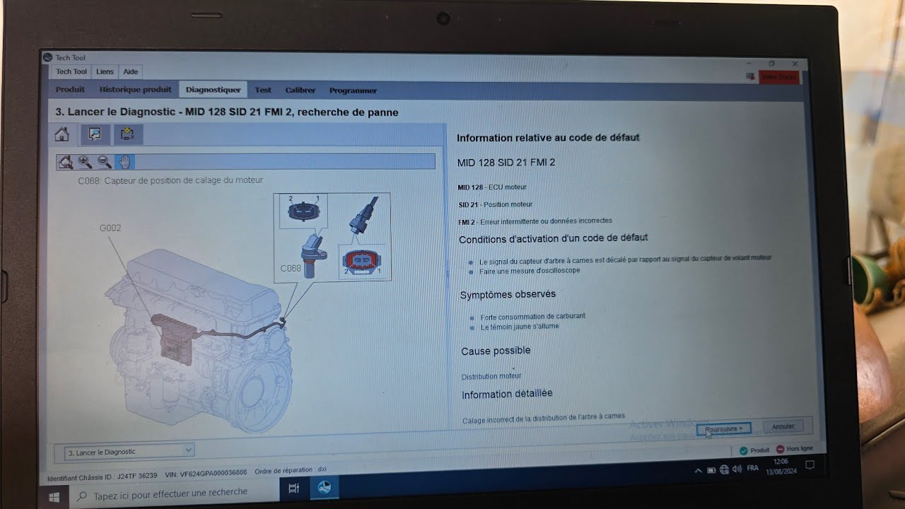 Tech tool Vocom II tutoriel, Renault problème de consommation