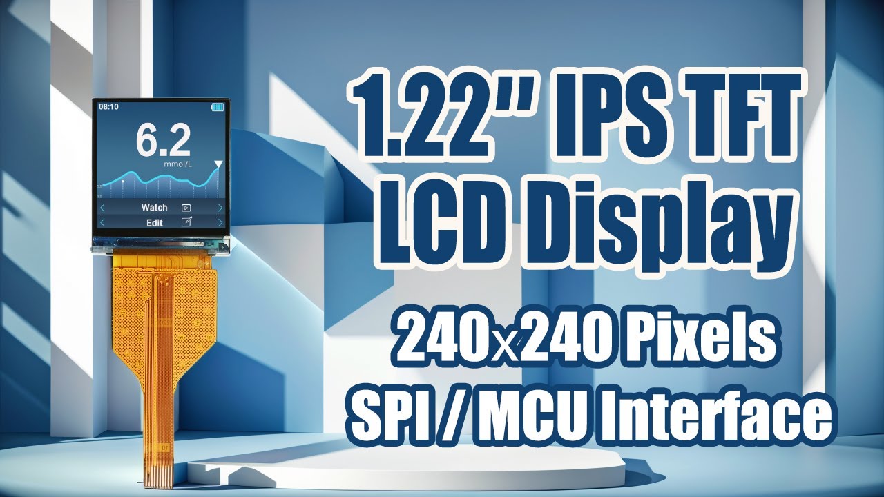 Square 1.22 inch 240x240 IPS TFT LCD Display 4-wire SPI ST7789