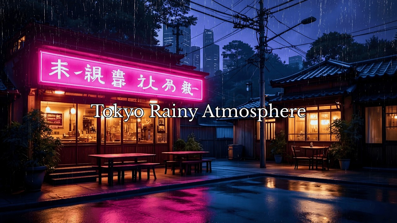 Tokyo Rainy Atmosphere 🌧️ 80s Lofi Nostalgia for Study & Sleep