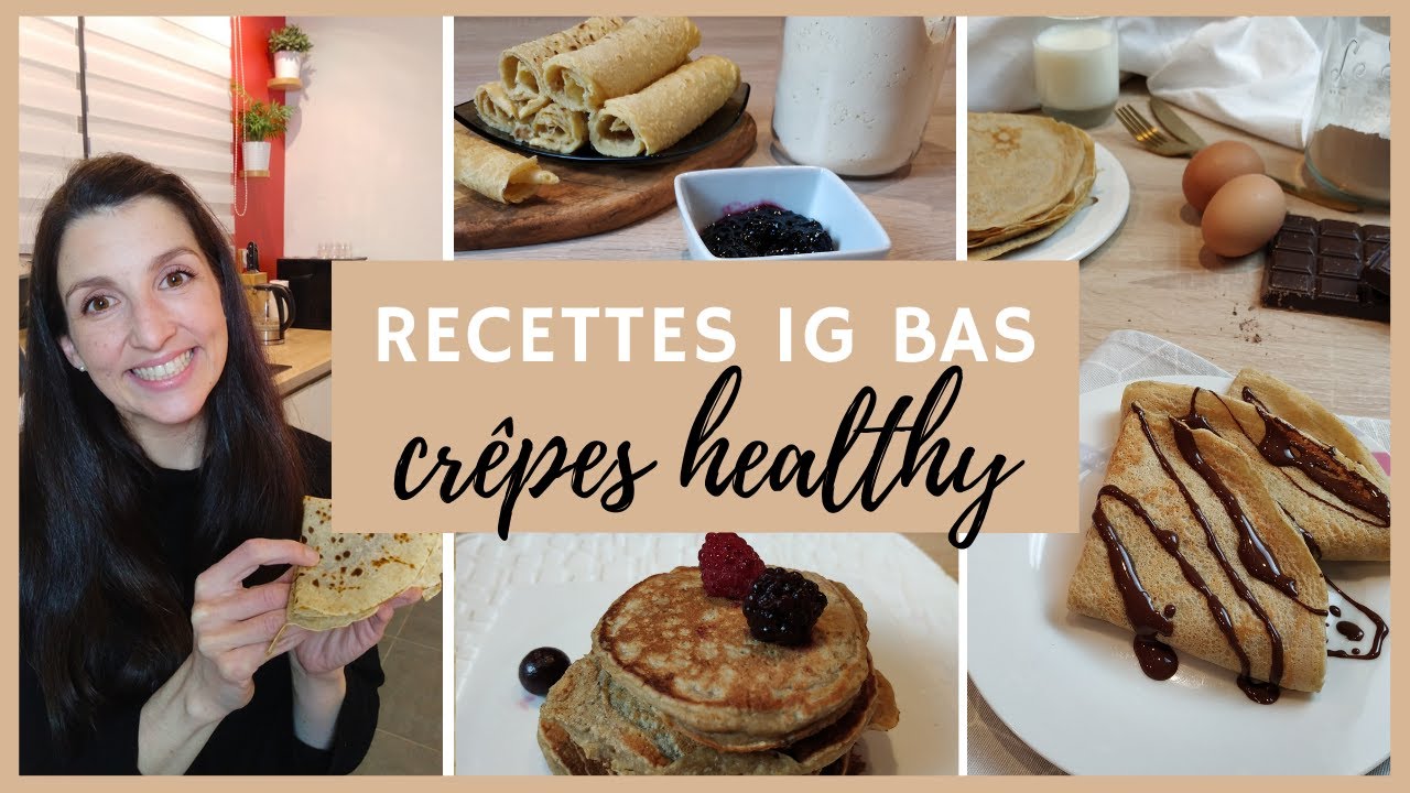 🥞 Recette facile de crêpes saines IG bas. Crêpes HEALTHY sans beurre sans sucre sans lait et vegan !