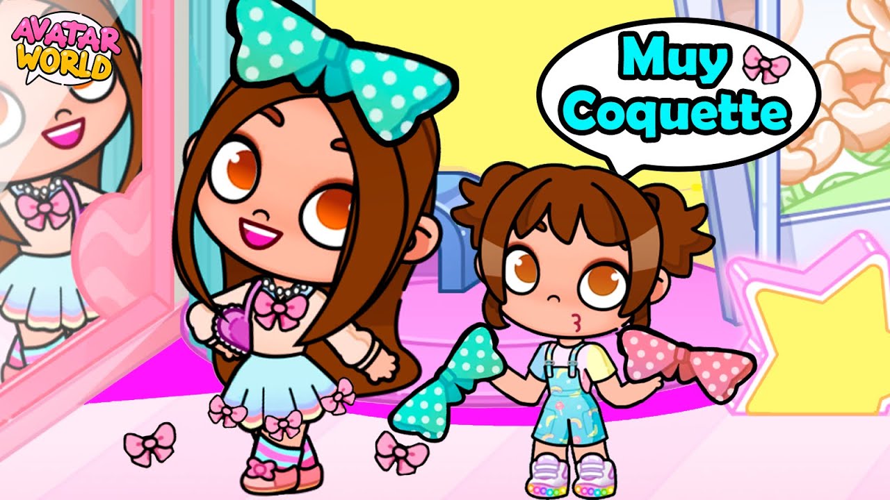 😂🎀 ¡MI HERMANITA SE OBSESIONA CON LA MODA COQUETTE! 🎀😂 AVATAR WORLD | LUNA GAMES