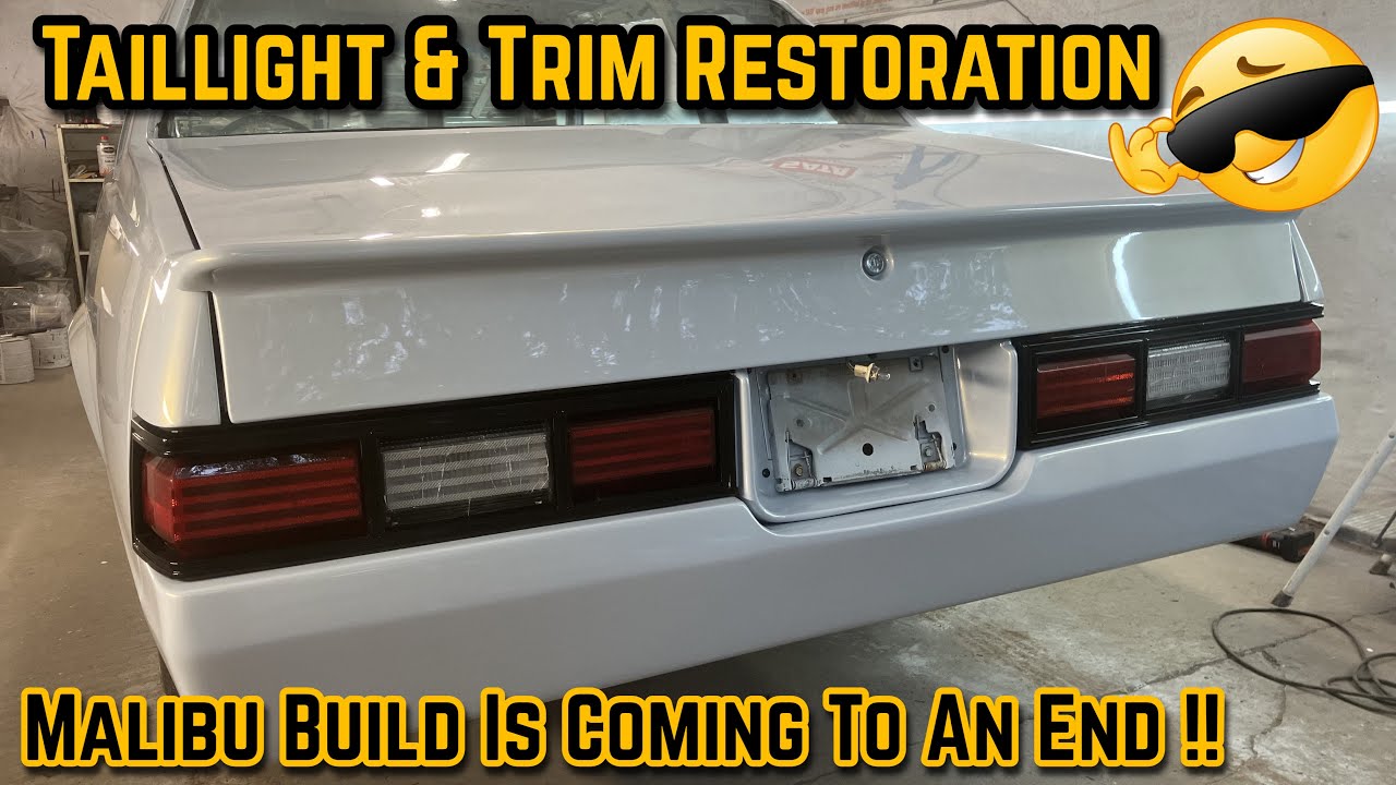Cracked & Faded Taillight Restore & Trim Paint On @Life with the Ikes 1979 Chevy Malibu Restoration