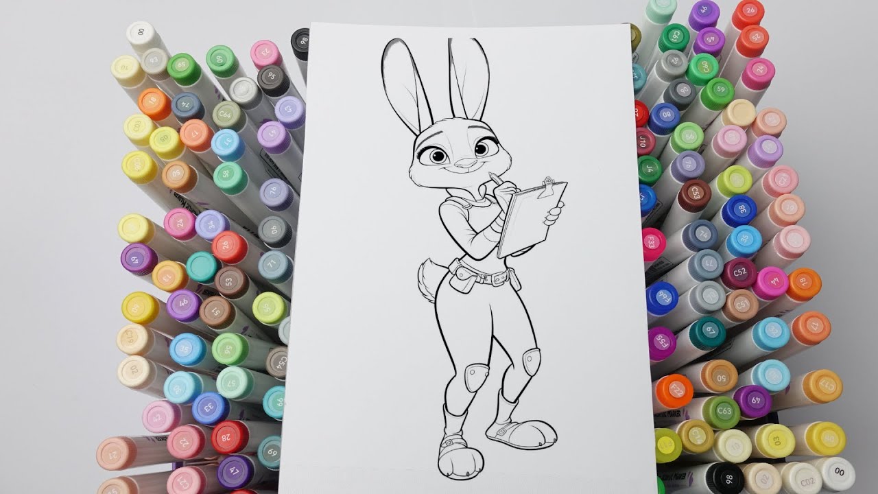 ZOOTOPIA Judy Hopps Coloring Art 🐰🥕