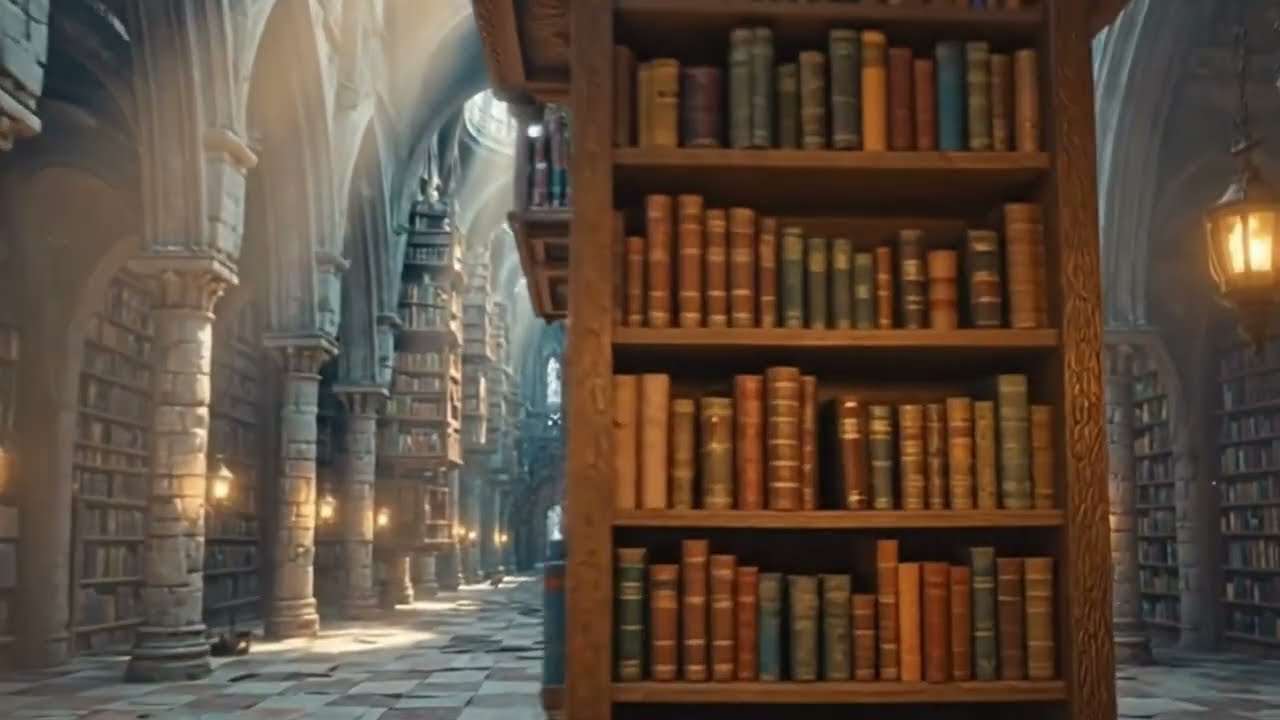 📚✨Midnight Library – Relaxing Book Sounds – Deep Focus & Relax🌟
