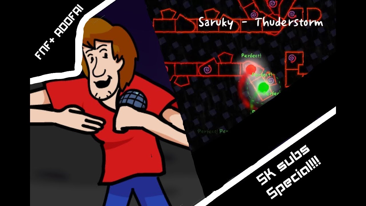 [ADOFAI Custom | Showcase] Thunderstorm be like (FNF + ADOFAI | Shaggy) {5K subs special}