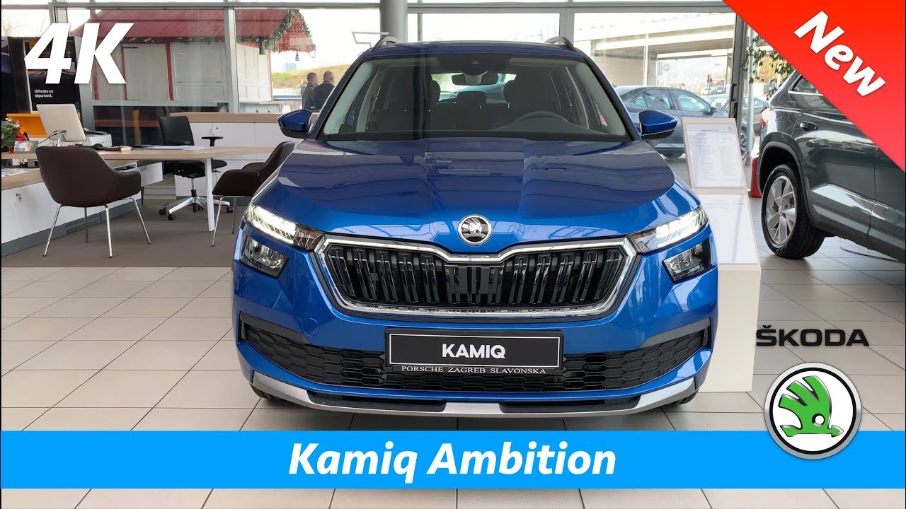 Škoda Kamiq Ambition - первый краткий обзор в 4K | Интерьер - Экстерьер (база светодиодных фар)