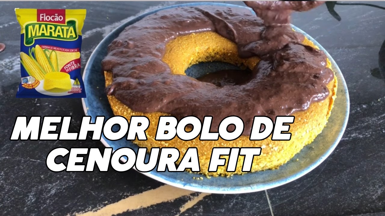Receita de BOLO DE CENOURA com flocão de milho SEM AÇUCAR | Como fazer bolo de cenoura