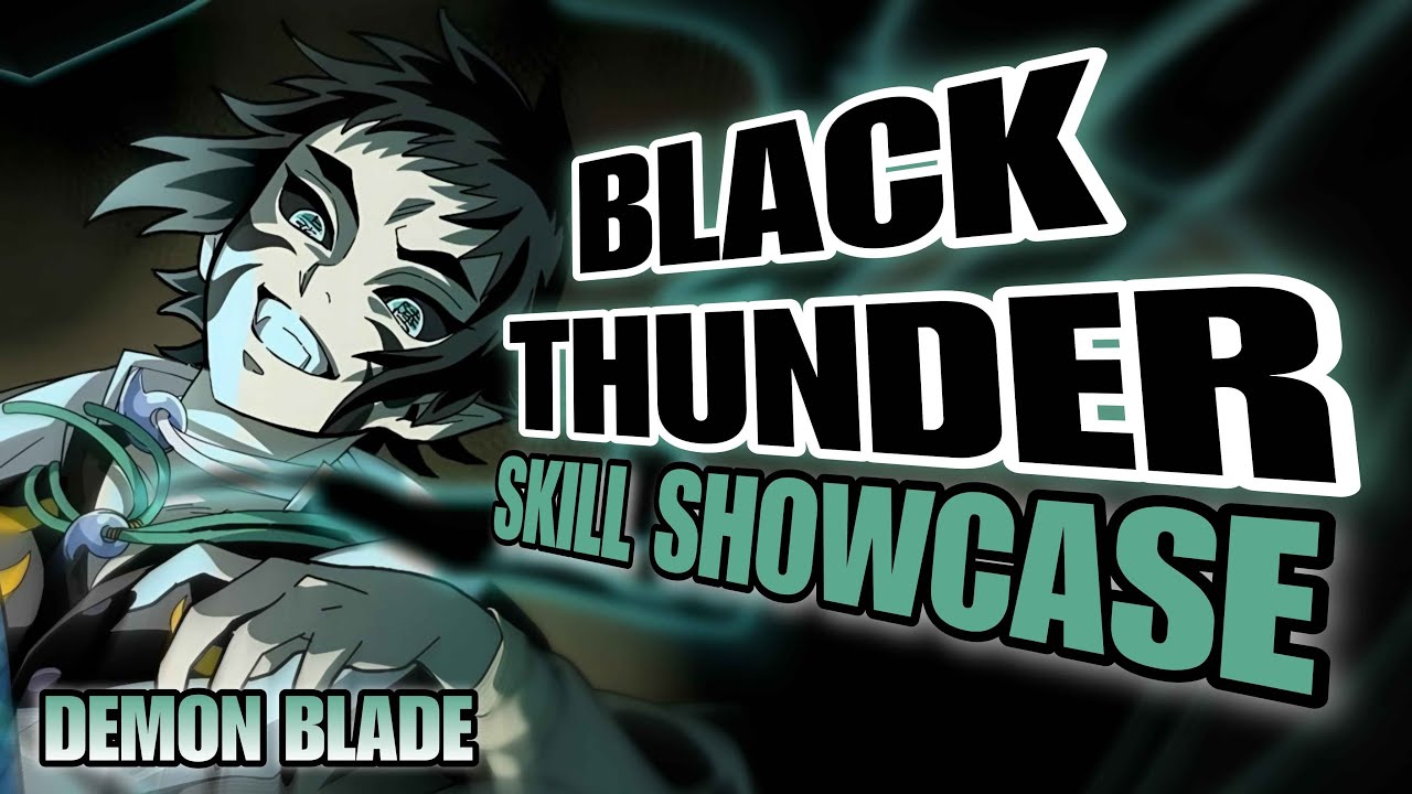 Demon Blade | Black Thunder | Skill Showcase | Roblox