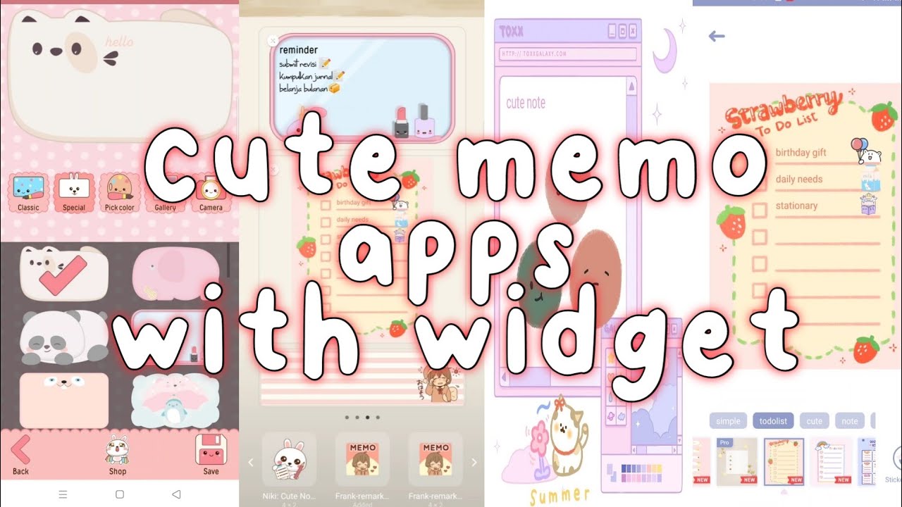 cute memo apps | with widget📝