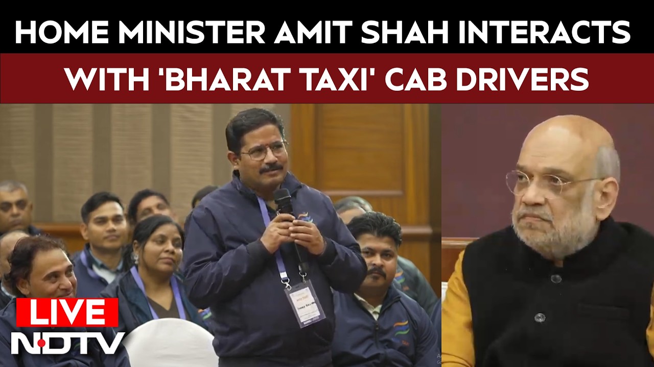 Amit Shah LIVE | Home Minister Amit Shah | Bharat Taxi Cab Drivers | Bharat Taxi App