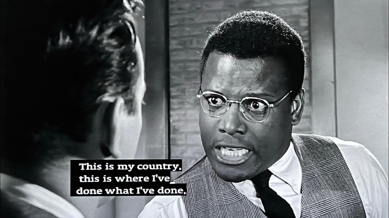 Sidney Poitier rails against a neo-Nazi in “Pressure Point” (1962) 💥