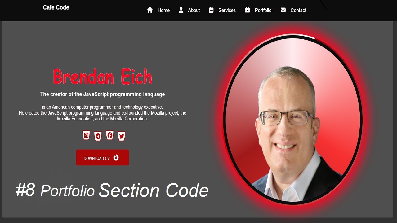 Build a Responsive personal portfolio Website with HTML CSS and JavaScript mobile first