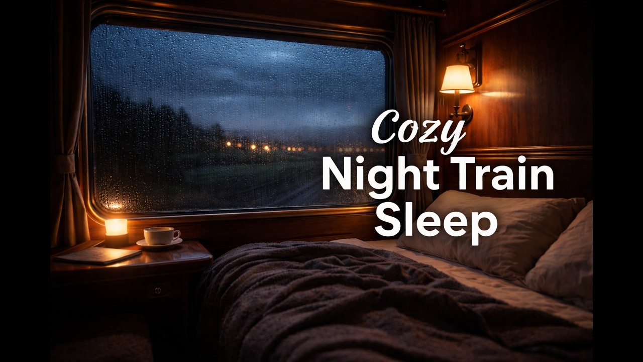 Cozy Night Train Journey for Deep Sleep 🚆 Rain & Train Sounds (1 Hour)
