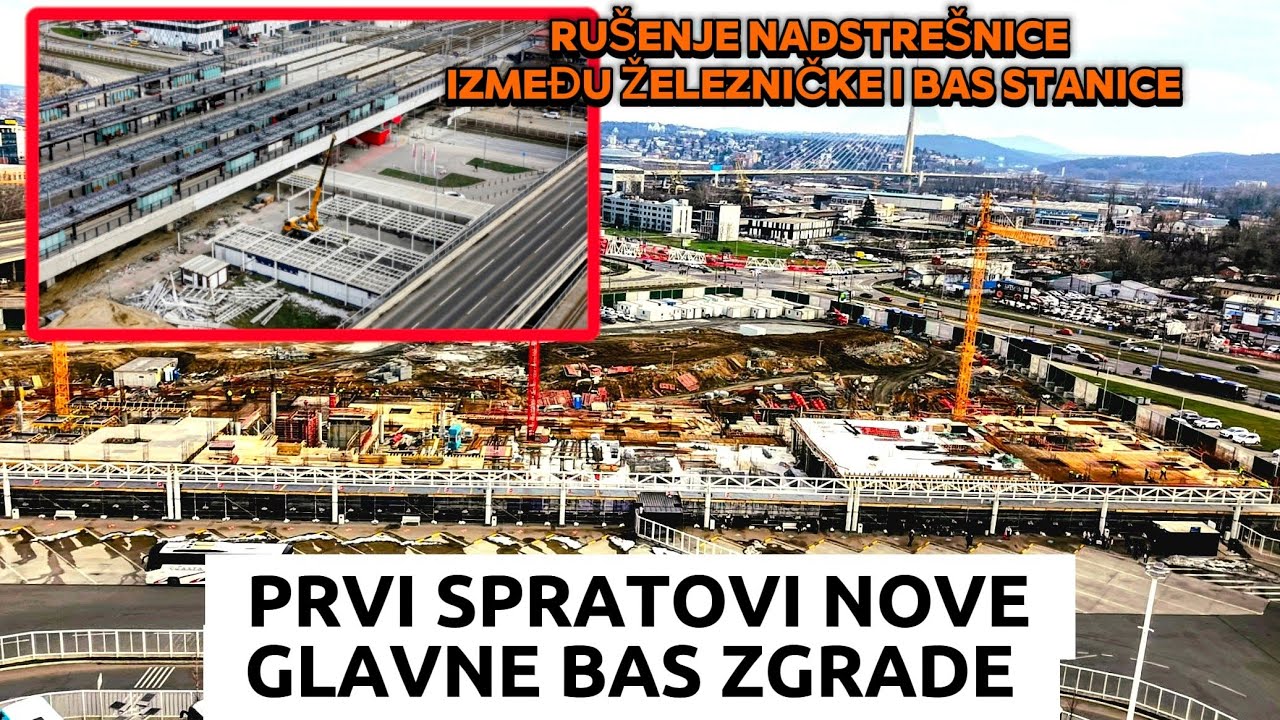 Bas glavna zgrada prvi spratovi,busenje perona Zel.stanice i nova zgrada,Depo Nbg i podvoznjak 