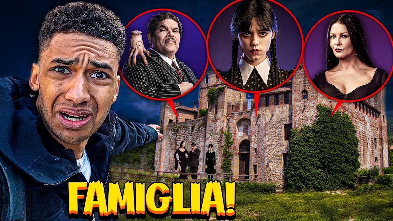 HO SPIATO TUTTA la FAMIGLIA ADDAMS nel CASTELLO ABBANDONATO per 24 ORE con la DANCING SERBIAN LADY..