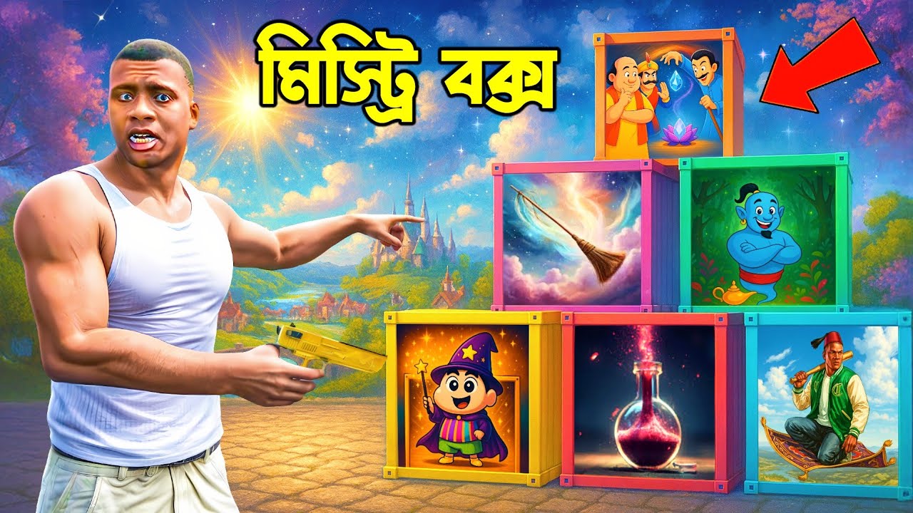 GTA 5 : Franklin & Shinchan খুঁজে পেলো অনেক Magic Mystery Container! | GTA 5 Bangla Gameplay 