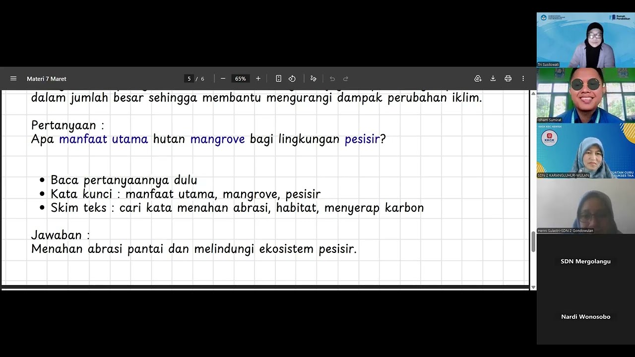Berbagi Praktik Baik Sukses TKA SD Kabupaten Wonosobo Day Mapel Bahasa Indonesia Tahun 2025/2026