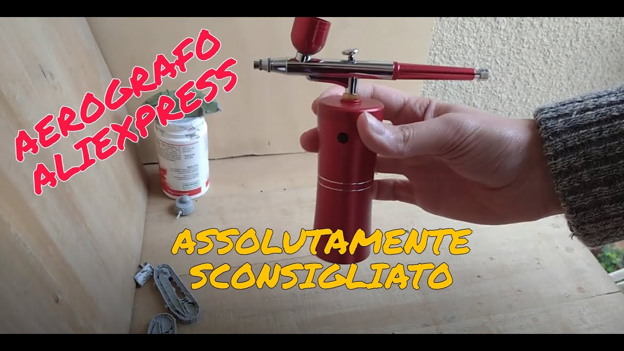 Recensione Aerografo con compressore ricaricabile incorporato ALIEXPRESS - DA NON COMPRARE