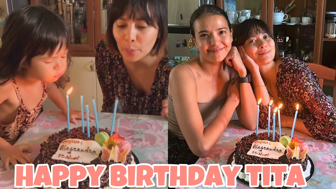 FIORE ANAK NI ASSUNTA DE ROSSI NAKI CELEBRATE  NG BIRTHDAY SA KANYANG TITA ISABEL SA ITALY