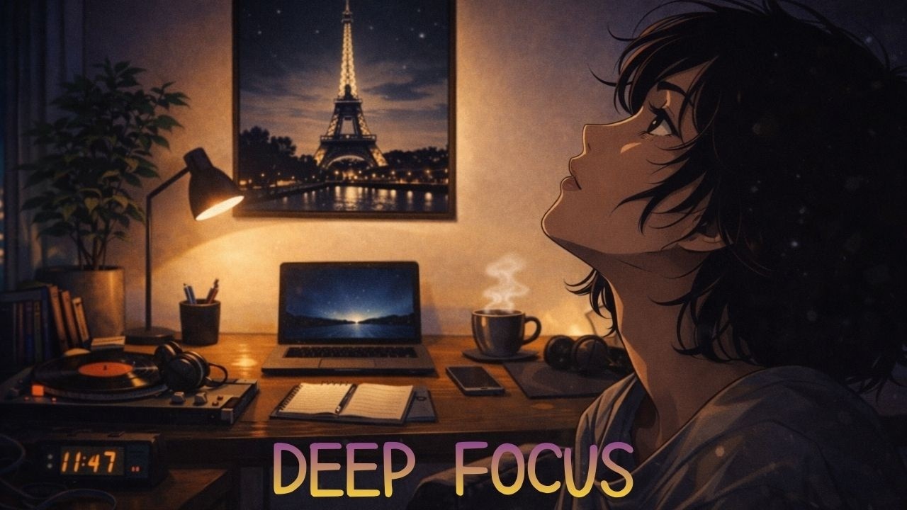 Deep Focus Lofi ☕ Coding & Study Beats | Night City Mix (60 MIN)