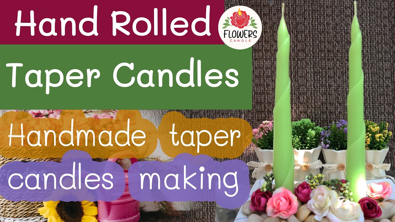 Making Rolled Taper Candles | How to Make Rolled Wax Candles | hand rolled wax candle