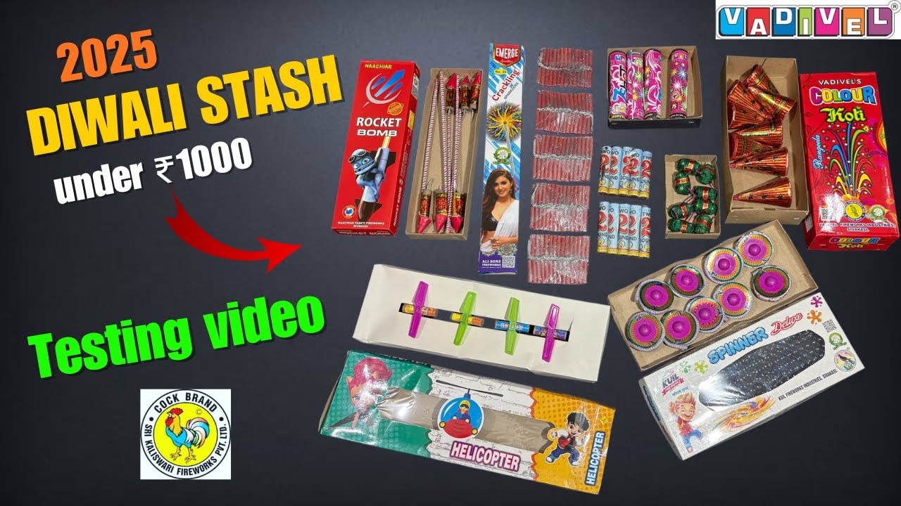 2025 Diwali Stash Under 1000 Rupees | Diwali Stash Testing Video | 2025 Crackers Testing Video 