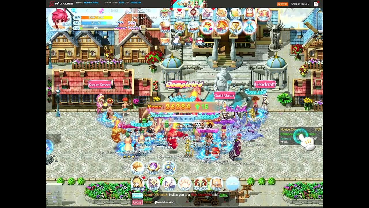 playing World of Rune  at R2Games com