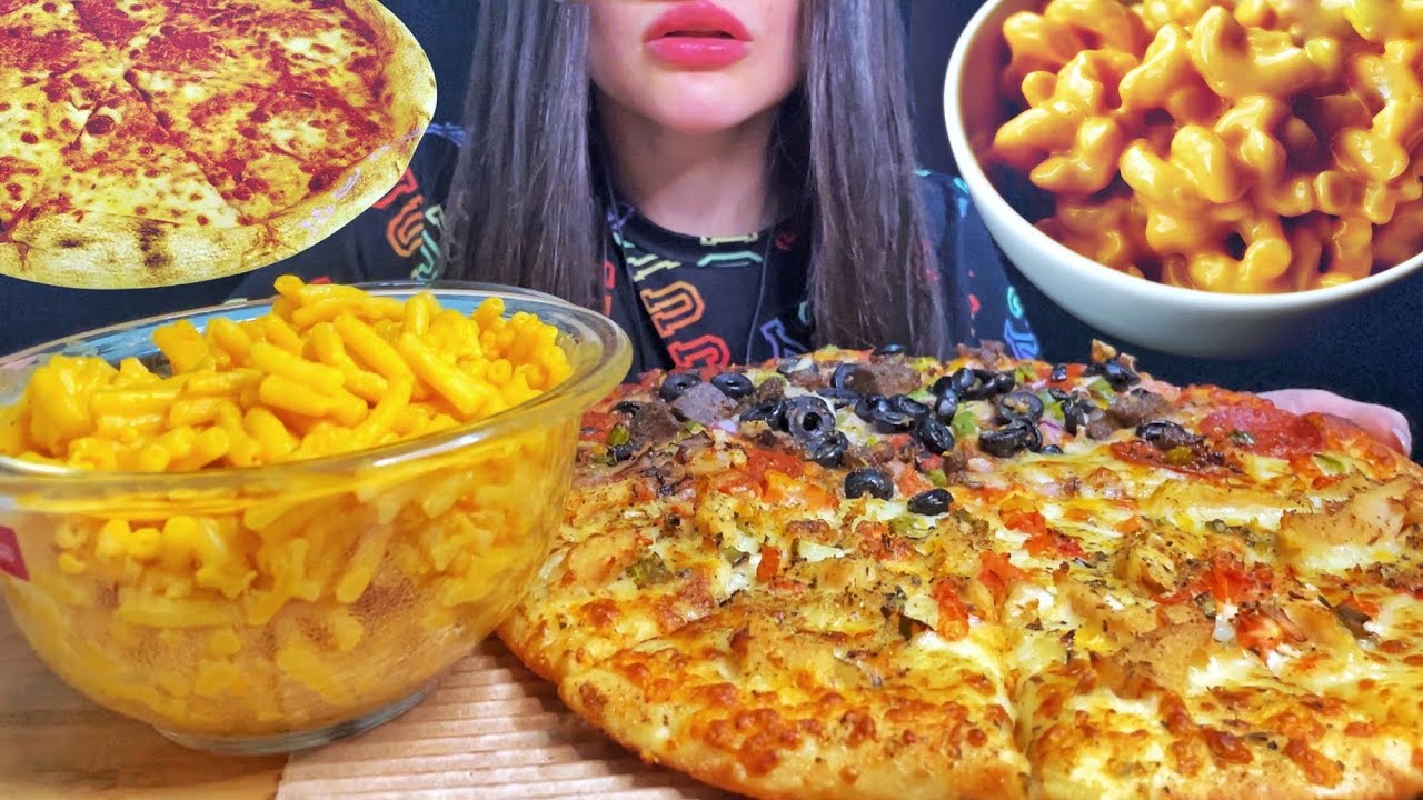FAST FOOD | PIZZA + MAC N CHEESE | MUKBANG ASMR | EATING SOUNDS