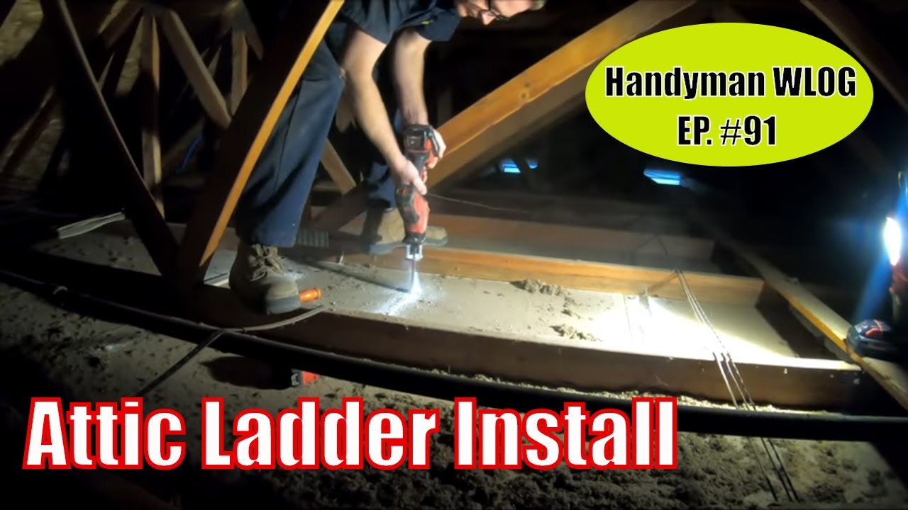 Garage Attic Ladder Install | Handyman WLOG