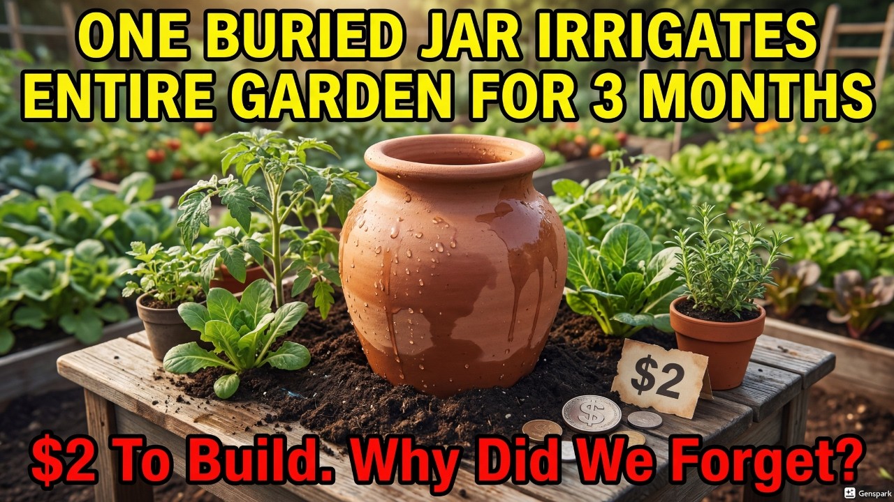 One Buried Jar Irrigates Entire Garden. For 3 Months. $2 To Build. Why Did We Forget?