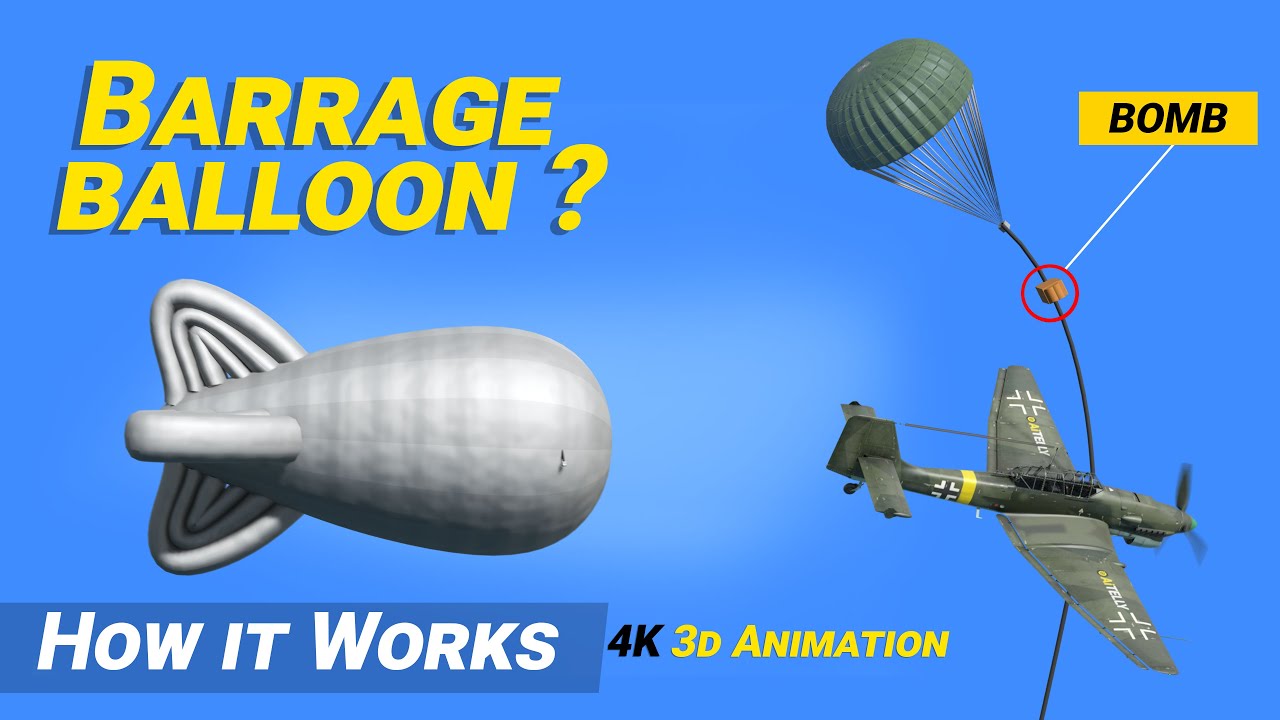 Barrage Spy Balloons Vs Stuka Dive Bomber Plane & How it Works #ww2 #planes